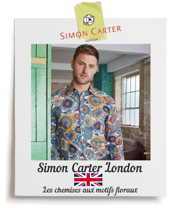 Chemises originales à fleurs SIMON CARTER LONDON